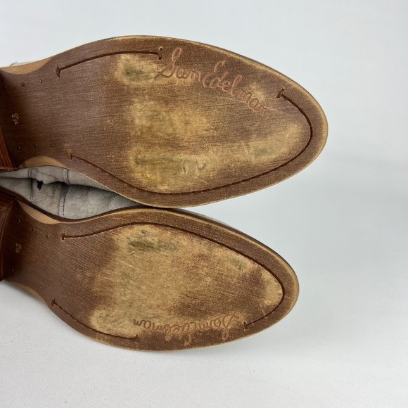 Sam Edelman Womens Petty Putty Beige Suede Leather Zip Ankle Bootie size 8.5 - Picture 14 of 16